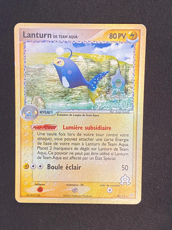 Carte Pokémon Lanturn de team aqua Reverse 28/95 Ex Team Magma VS Team Aqua