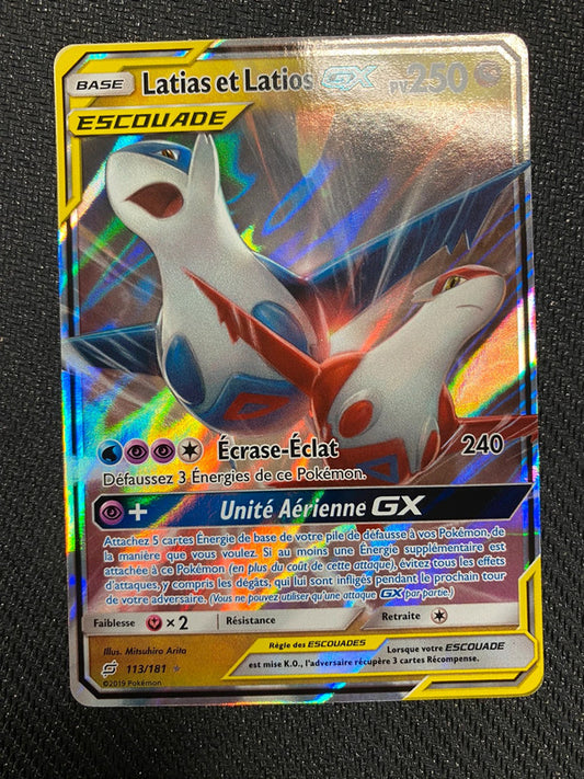 Carte Pokémon Latias et Latios GX escouade 113/181 Duo de choc