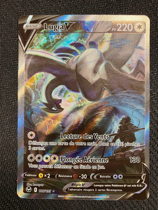 Carte Pokémon Lugia V ALT 186/195 Tempête argentée