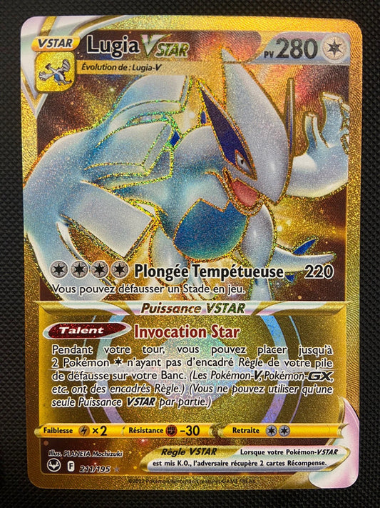 Carte Pokémon Lugia Vstar Gold 211/195 Tempête argentée