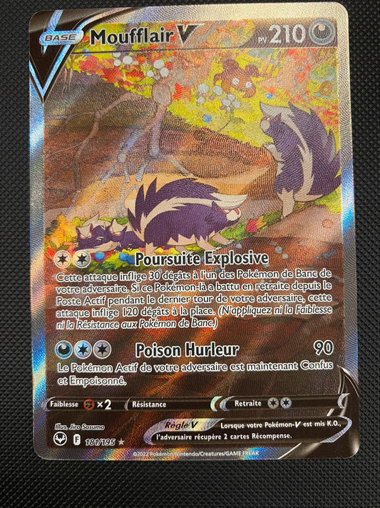 Carte Pokémon Moufflair V ALT 181/195 Tempête argentée