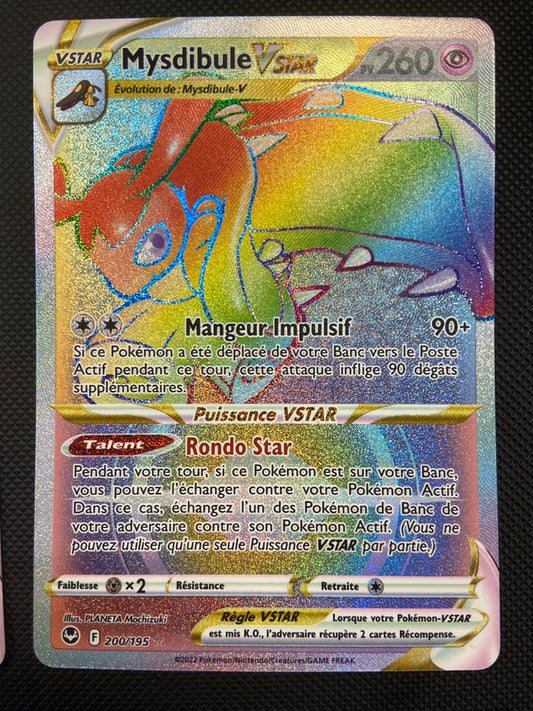 Carte Pokémon Mysdibule Vstar Rainbow 200/195 Tempête argentée