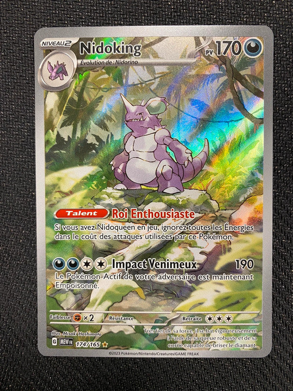 Carte Pokémon Nidoking AR 174/165 écarlate et violet 151