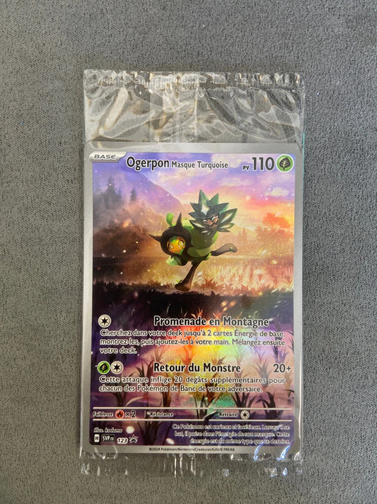 Carte Pokémon Ogerpon Masque Turquoise SVP FR 123 promo ETB EV06