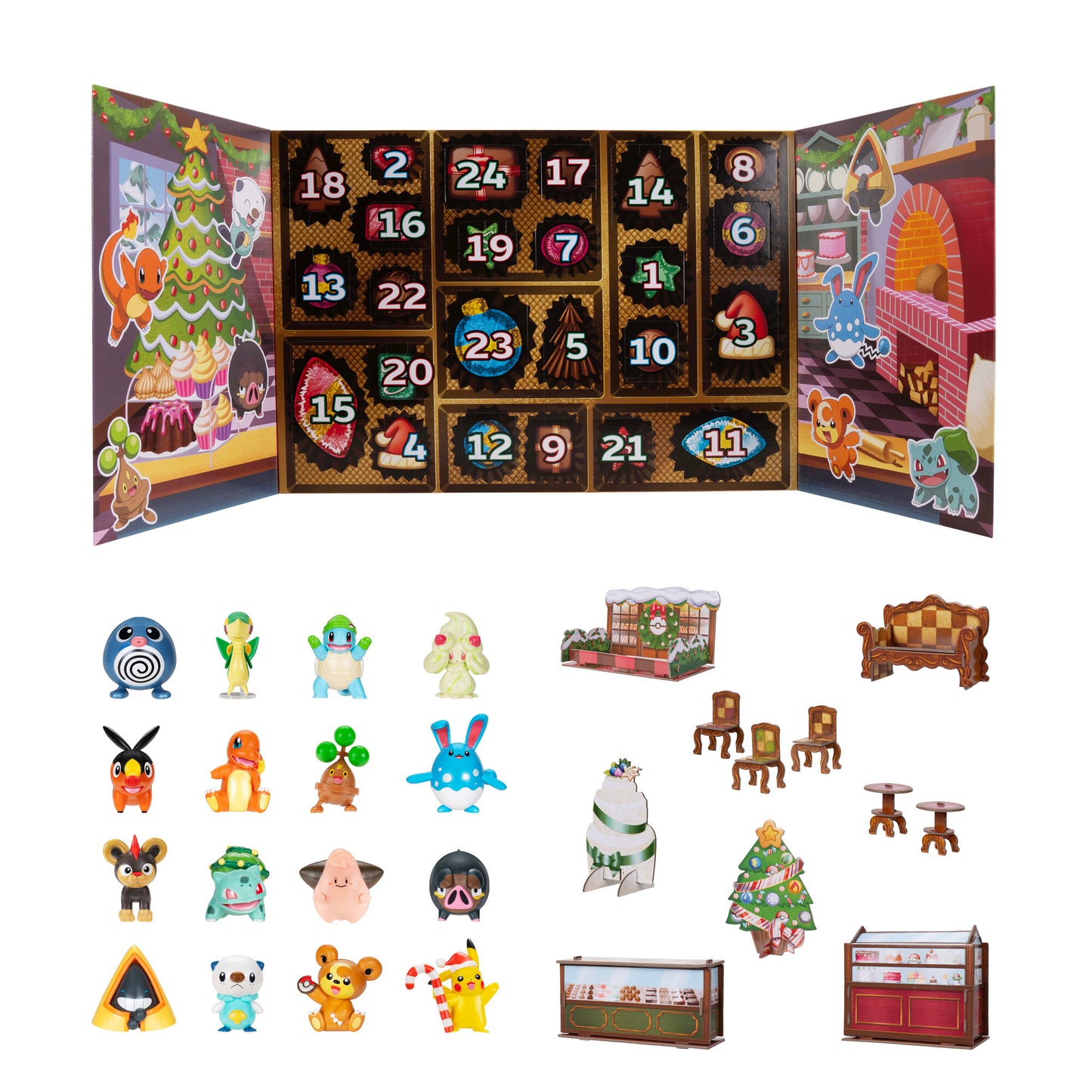 Calendrier de l'avent 2025 Pokémon Figurine 24 pieces