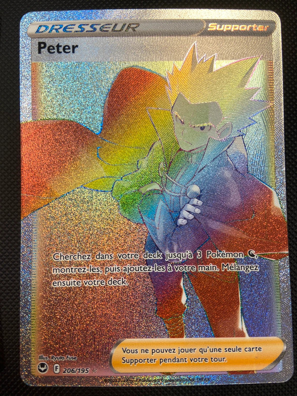 Carte Pokémon Peter Rainbow 206/195 Tempête argentée