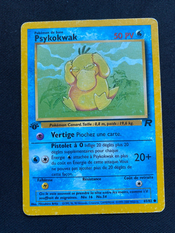 Carte Pokémon Psykokwak ED1 65/82 team rocket