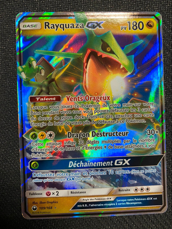 Carte Pokémon Rayquaza GX 109/168 Tempête céleste