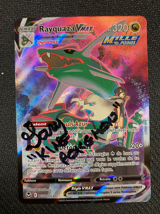 Carte Pokémon Rayquaza Vmax ALT TG20/TG30 Tempête argentée