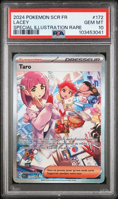 Carte Pokémon Taro Couronne stellaire 172/142 PSA 10