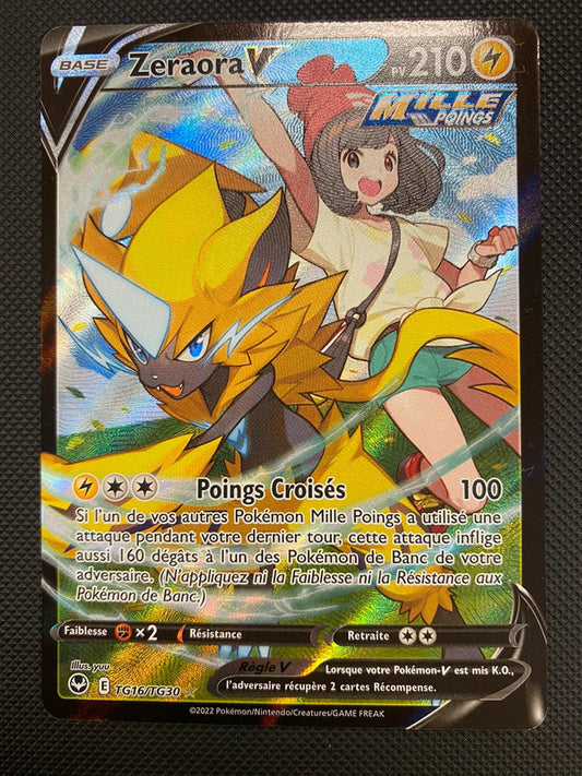 Carte Pokémon Zeraora V TG16/TG30 Tempête argentée