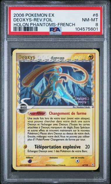 Carte Pokémon Deoxys ex fantomes holon 6/110 PSA 8