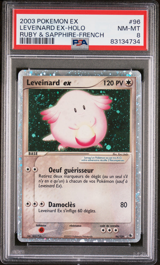 Carte Pokémon Leveinard ex 96/109 EX : Rubis & Saphir PSA8