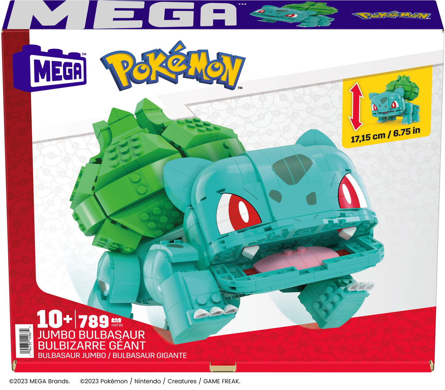 Pokémon jeu de construction Mega Construx Bulbizarre Géant 25 cm