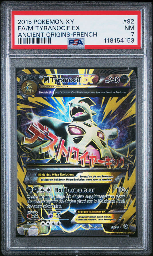 Carte Pokémon MTyranocif EX 92/98 XY Origine antique PSA7