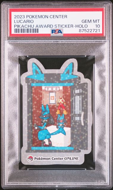 Carte Pokémon STICKER LUCARIO PIKACHU AWARD PSA 10